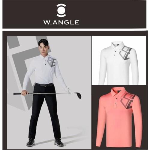 Men Golf Shirt 2021 Autumn New Clothing Long Sleeves Polo-Shirt