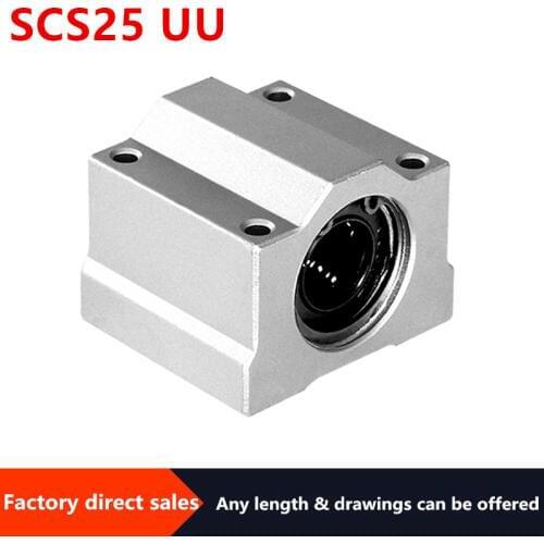 1pc SCS25UU Linear motion ball bearings cnc parts slide block bushing for25mm linear shaft guide rail CNC parts