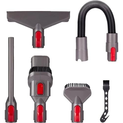 HOT！-6 in 1 Dust Brush Suction Head for Dyson V7 V8 V10 V11 Vacuum Cleaner Brush Parts Accessories Replacement Connector Hose