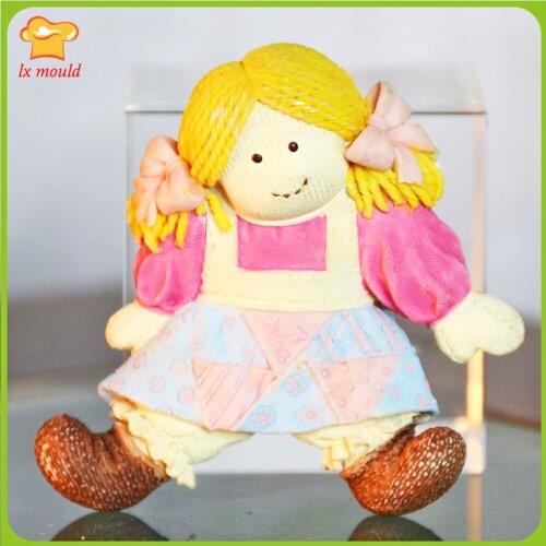 Sugar Craft Doll Silicone Mold Shape Girl Kitchen Baking Chocolate Candy Clay
