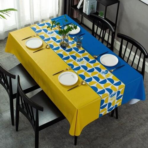 Tablecloth Printing Color European Style Household Birthday Party Tablecloth Cover Rectangular Table Cloth Rag