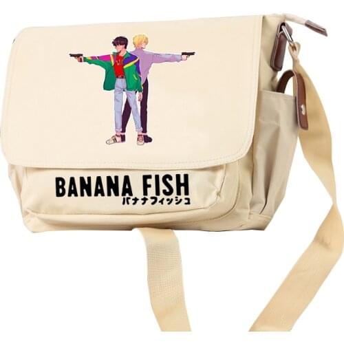 Anime Banana Fish Crossbody Bags Travel Adjustable Shoulder Bag Students Bookbag Oxford School Daypacks Boys Messenger Bag