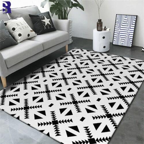 SunnyRain 1-piece Printed Monochrome Morden Carpet For Living Room Rug Bedroom Area Rugs Slipping Resistance Kitchen Rug