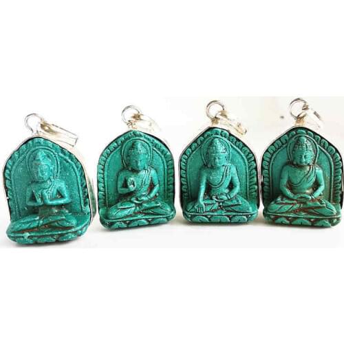 Tibetan Amulet Clay Sculpture Buddha FO Pendants Pocket Buddha Sakyamuni Bhagavad TBP686
