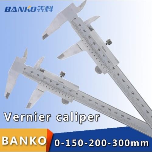 Vernier Caliper 6" 0-150mm 0.02mm Metal Calipers Gauge Micrometer Measuring Tools 0-200mm