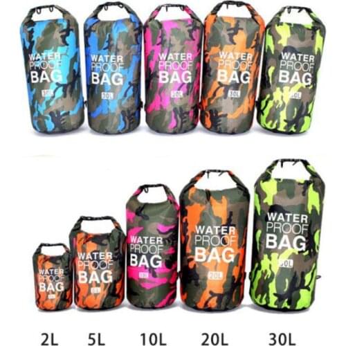 PVC 5L 10L 20L 30L Outdoor Diving Compression Storage Waterproof Bag Dry Bag For Man Women Swimming Rafting Kayak Sports Bags