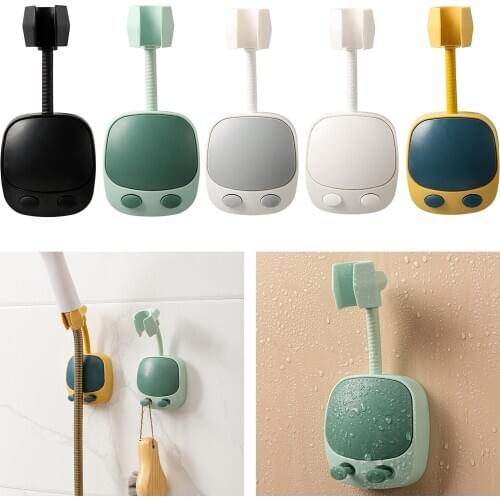 360° Rotation Shower Holder Universal Suction Cup Shower Head Holder Punch-Free Bathroom Bracket Adjustable Fixed Base