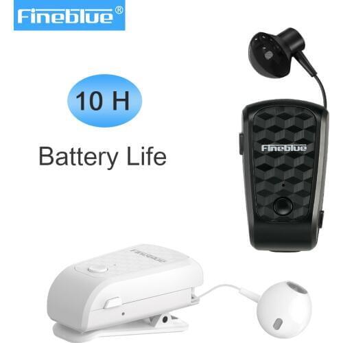 FineBlue FQ10 pro Retractable Wireless Bluetooth Earphones Handsfree Portable Headset Wear Clip Headphone 10 hours Phone Call