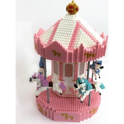 WLtoys 66530 Carousel Piggy Bank Small Particle Diamond Building Blocks Assembled Toy Decoration Gift New Product