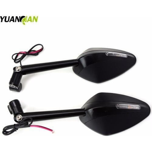 Motorcycle Integrated Turn Signal Mirrors Side Rearview Mirror Front Back LED For Honda CBR 600 F4i 929 954 RR F1 F2 Hurricane