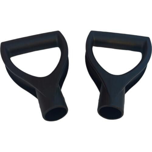 2pcs Useful Black Plastic D-Grip Handle Shovel Handle Replacement Parts
