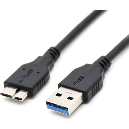 3Ft 1m Micro B cable USB 3.0 Male to Micro B male Data Cable for Hardisk & Cellphone black color
