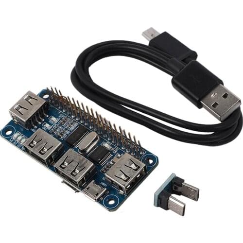 4 Ports USB HUB HAT For Raspberry Pi 3 / 2 / Zero W Extension Board USB To UART For Serial Debugging Compatible With USB2.0/1.1