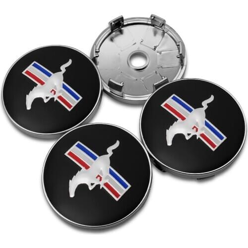 4pcs 56/60mm Badge Car Wheel Center Hub-caps Rim Covers Decoration Sticker For Ford mk2 Mustang Kuga 2015 2017 2018 Accessories