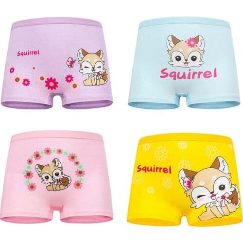 4 Pcs/Lot Childrens Underwear Princess Female Baby Cartoon Underwear Little Girl Breathable Cotton Panties For Girls