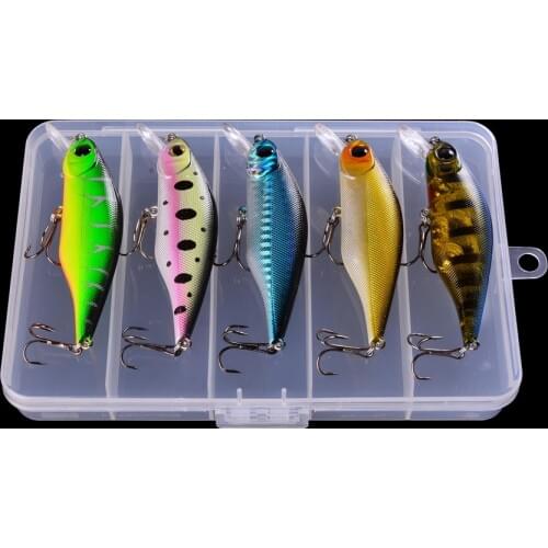 5pcs High Quality Minnow Fishing Lures 90mm 11g Crankbait Fishing Wobbler 3D Eyes Artificial Hard pesca Bass tackle With Box