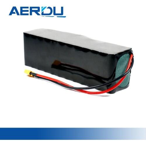 AERDU 44.4V 8.7Ah 1000W 12S3P 18650 Li-ion Battery Pack 2900mAh cells for Motor Electric Scooter Vehicle Bicycle with 30A BMS