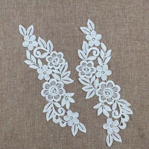 Patches fabric collar Trim Neckline Applique for dress/wedding/shirt/clothing/DIY/craft/Sewing flower Floral lace vine leaf