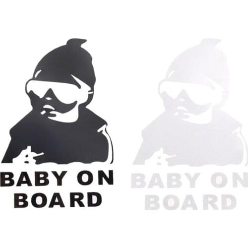 Car Sticker 14*9CM BABY ON BOARD Funny Reflective Child Stickers for Suzuki SX4 SWIFT Alto Liane Grand Vitara Jimny SCross