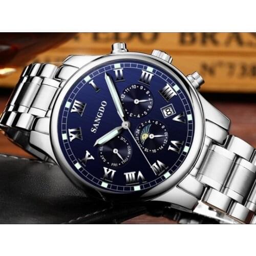 42mm Sangdo Business watch Automatic Self-Wind movement Sapphire Crystal Mechanical multifunction Mens watch 053SD
