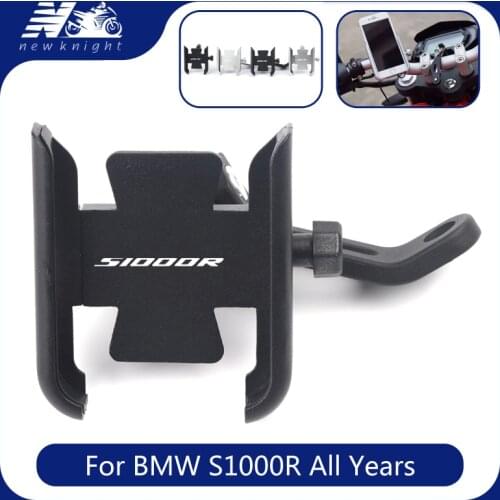 For BMW S1000R All Years Motorcycle CNC Aluminum Mobile Phone Holder GPS Navigator Rearview Mirror Handlebar Bracket Accessories