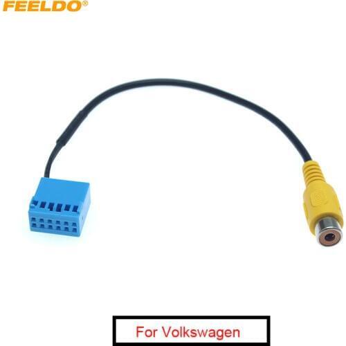 FEELDO 1Pc Car MIB Radio Reverse Rear Camera Video Plug Converter Cable Adapter For Volkswagen Golf 7 #AM2284