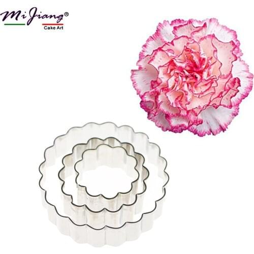Carnation Flower Mold Fondant Cookie Cutter Stainless Steel Cake Decorating Tools Baking Tools for Cakes Sugar Petals Mould A305