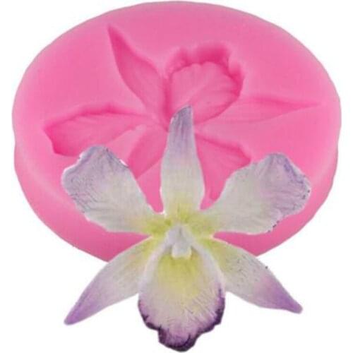 Shape Creative 1 pc Kitchen 2019 Pastry Tools 3D Fondant Cake Silicone Embossing New Orchid Flower Baking Decor Decorating Mold