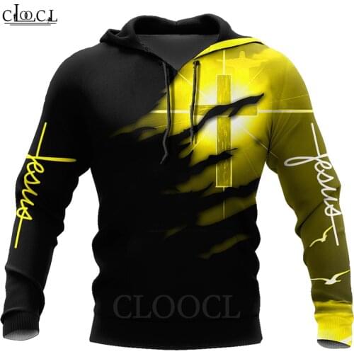 HX Fashion Men Women Casual Streetwear Christian Jesus Catholic Hoodies 3D Print Hooded Pullover Autumn Tops Drop Shipping