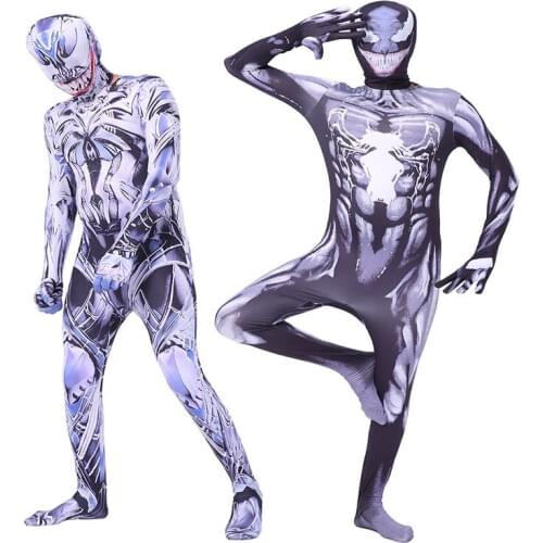 Anime Venom Children Adult Costume Cosplay Superhero Venom Superhero Costume Set Boy Jumpsuit Halloween Costume Leotard