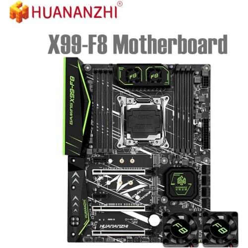 HUANANZHI X99 F8 Motherboard Intel XEON E5 LGA2011-3 All Series DDR4 RECC NON-ECC Memory NVME USB3.0 ATX Server Workstation