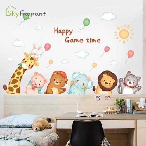 Cute cartoon stickers home self-adhesive cabinet decoration wall sticker small pattern childrens room decoration wall decor