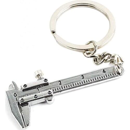 Mini Vernier Caliper Car Styling Accessories Keychain Automobile Turbo Key Chains