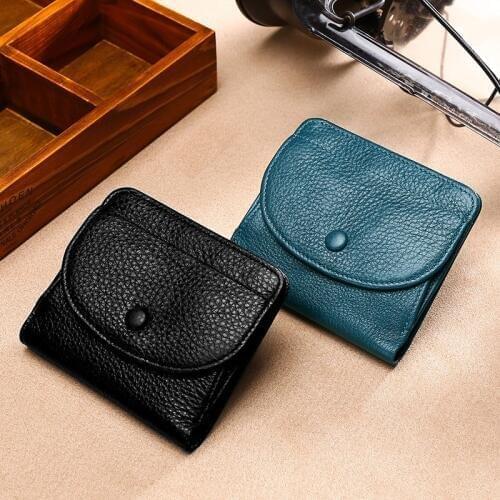 A+ Cowhide Multi-Function Money Clip Coin Bag Retro Credit Card Holder Men Women Leather Holders Casual Organ Bags 2019 Vintage