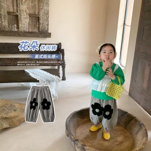 Autumn New Arrival korean style girls trousers loose all-match fashion casual long pants for cool cute baby girls
