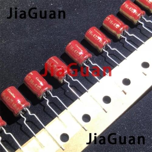 10pcs NEW ELNA ROA 47UF 16V Cerafine 16V47UF 8X11.5MM Red robe 16V47UF audio electrolytic capacitor 47UF/16V