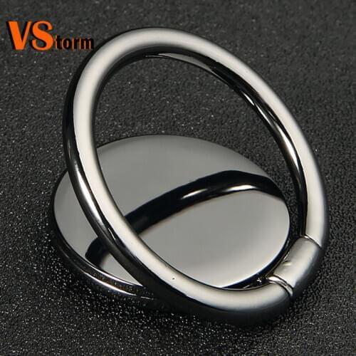New 360 Turnable Mobile Phone Finger Ring Stand Lazy Metallic Desktop Support Multi-Function Car Mounted Magnetic Sucker