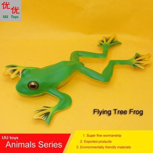 Hot toys:Flying Tree Frog simulation model Animals kids toys children educational props