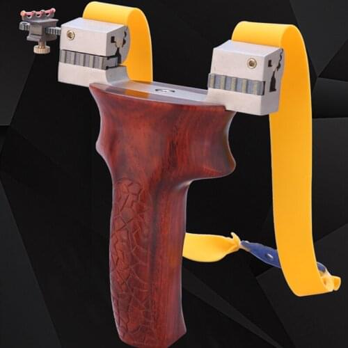 Stainless Steel Slingshot Metal Fast Pressing Flat Rubber Band Group Outdoor Hunting Can Adjust The Size Of The Slingshot Head