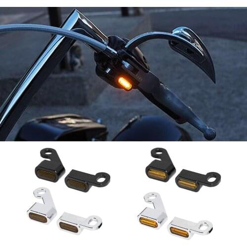 Handlebar LED Marker Lights Turn Signal For Harley Touring 2009-2017 Softail 1996-2020 With Mechanical Clutch