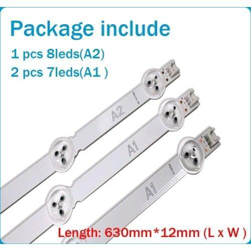 630mm LED Strips for LG Sumsang 32"ROW2.1 Rev0.9 TV6916L-1204A 6916L-1205A 6916L-1295A 6916L-1296A 6916L-1440A/6916L-1439A A1A2