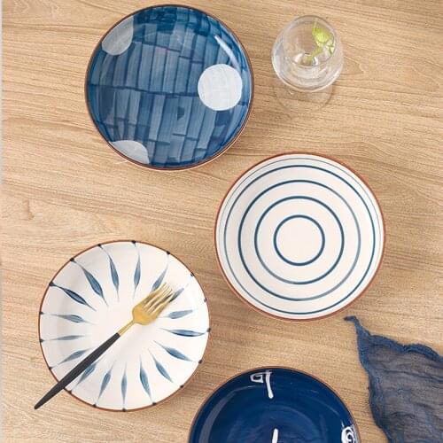 Japanese soup plate, deep dish, home large and good-looking dish plate, Nordic creative large plate chicken tableware ins style