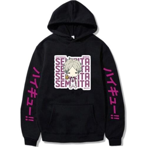 Anime Haikyuu Hoodies Man Hooded Womens Sweatshirts Unisex Streetwear Clothes Tops for Teens Boy Girl Gifts