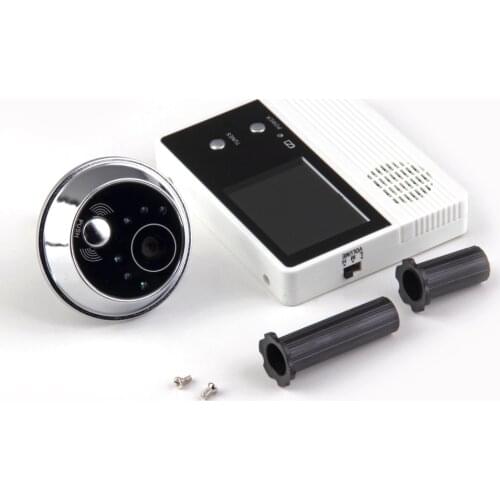 High Resolution 2.4" Video-eye Visual Monitor 100 Degree View Angle Wireless Door Peephole Camera White Video Peephole