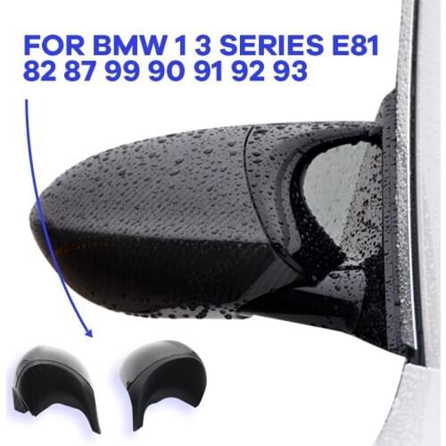 High quality car side Rearview 2004-09 Horn Mirror cover For BMW 1 3 series E81 E82 E87 E88 E90 E91 E92 E93 Carbon Fiber Pattern