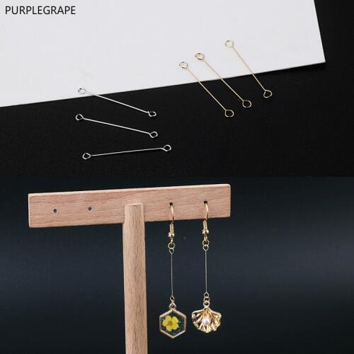 Double-headed fine 9-pins Connecting rods Earrings Ear clips Pendant diy hand-made earrings Material accessories 20 pieces