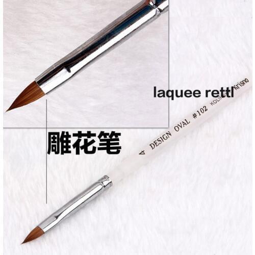 1PCS kolinsky Acrylic Powder Liquid Nail Art Brushes Pen Nail Brush UV Gel Drawing Painting Tool FreeShip