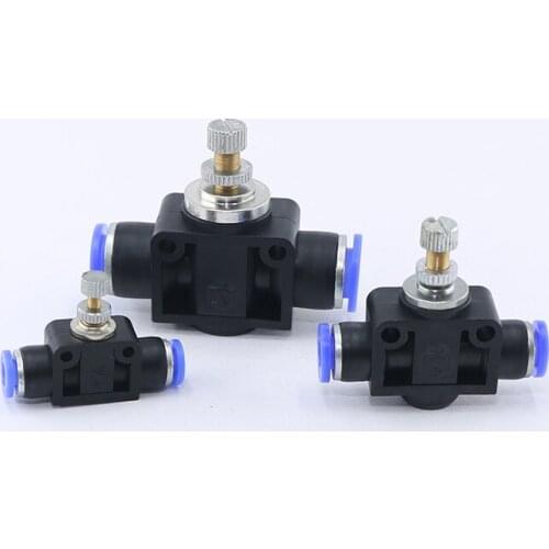 1pcs LSA series LSA4 6 8 10 12 mm OD Speed Controller Air Pneumatic flow Speed Control Valve