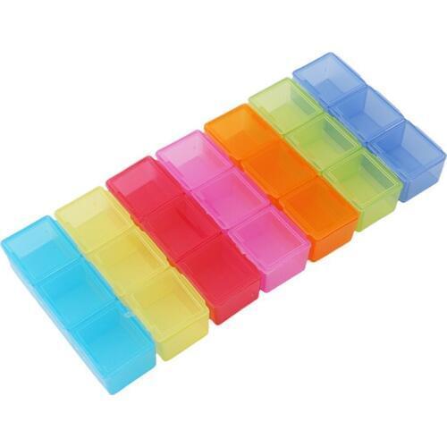 1PC Multicolor Portable Multifunctional Pill Medicine Holder Organizer Container Medical Kit 7 Days Pill Medicines KIT Box New