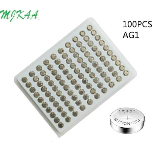 100PCS AG1 1.55V 364 SR621SW LR621 621 LR60 CX60 Alkaline Button Coin Cell Batteries Watch Battery